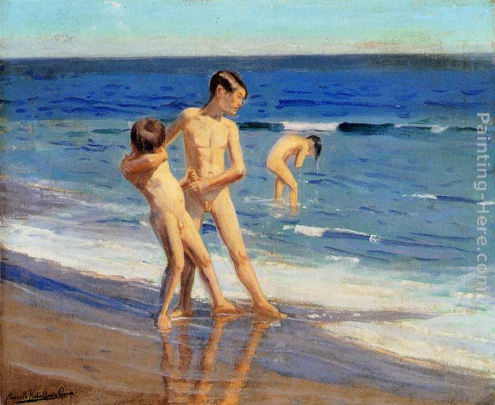 Benito Rebolledo Correa Boys At The Beach